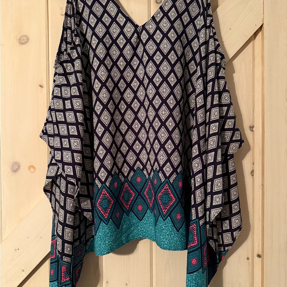 Colorful off the shoulder blouse Size Large